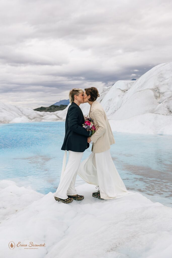 alaska helicopter elopement on a glacier