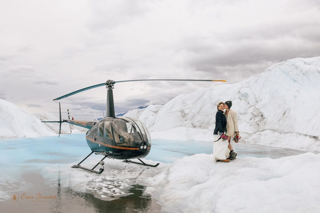 alaska helicopter elopement on a glacier